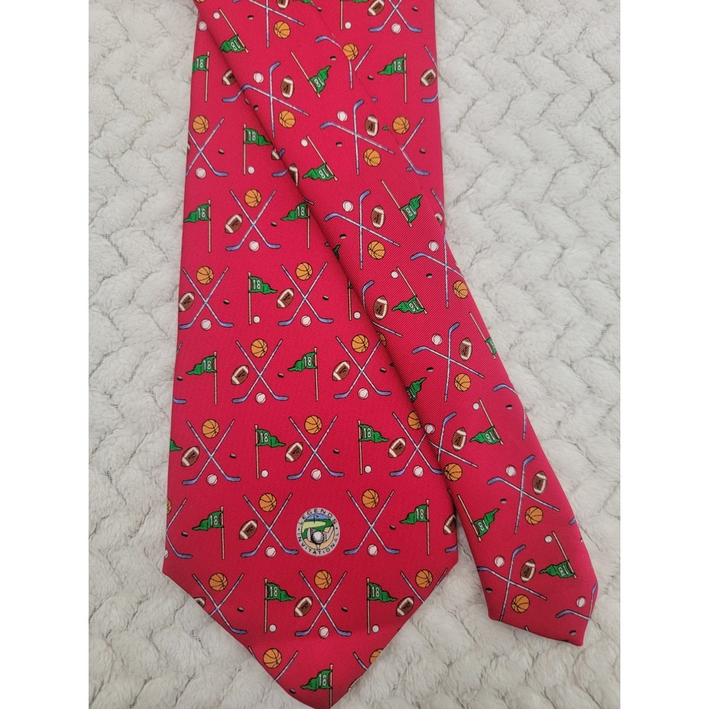 Robert Talbot Golf & other Sports Theme 100% Silk Tie- Legends International